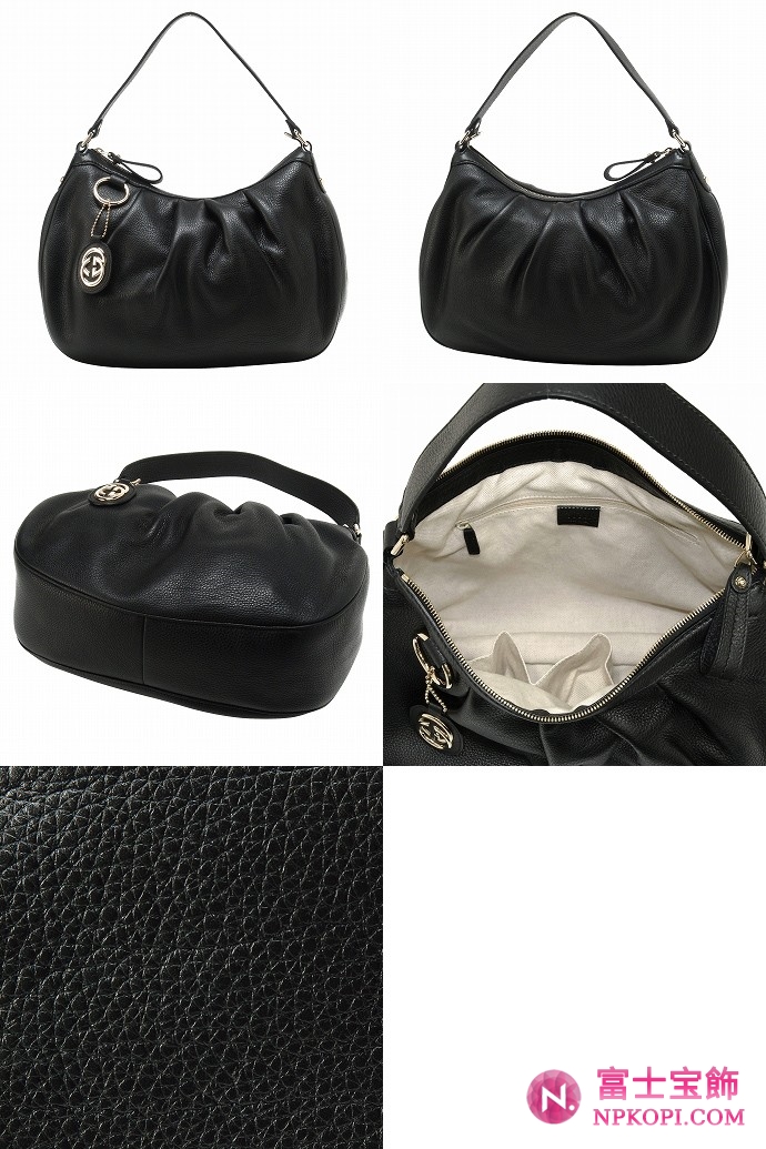 GUCCI/グッチ 2012年春夏SUKEYインターロッキングGチャーム付きミディアムトートバッグ 232955 A7M0G 1000 